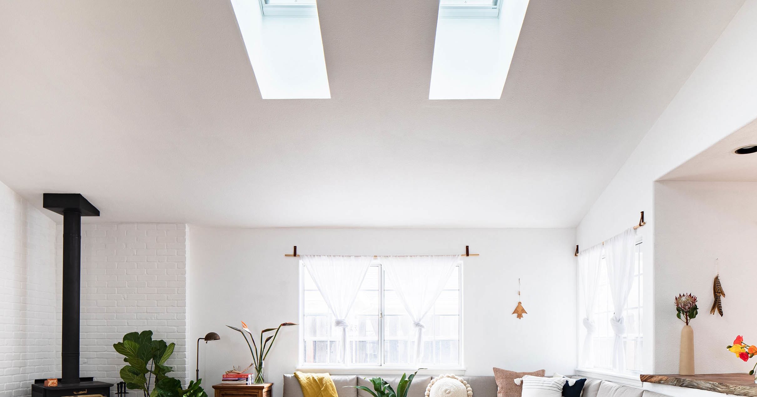 Living Room Skylights Flat Roof Skylight | Bespoke Frameless Flat